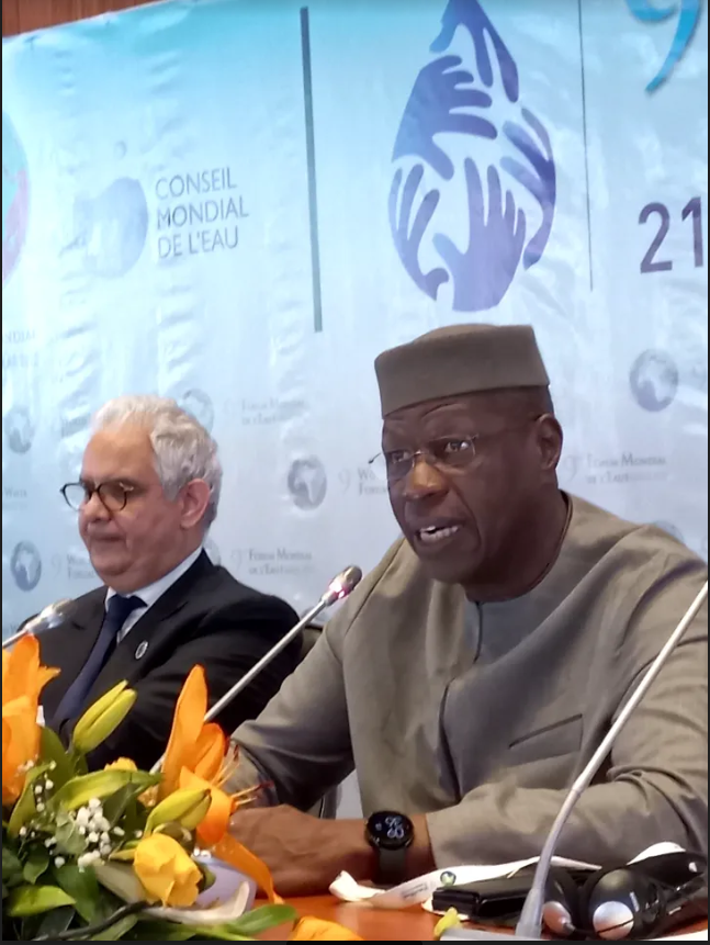 Intervention de M.Semega durant le Segment bassin au 9e Forum Mondial de l'Eau